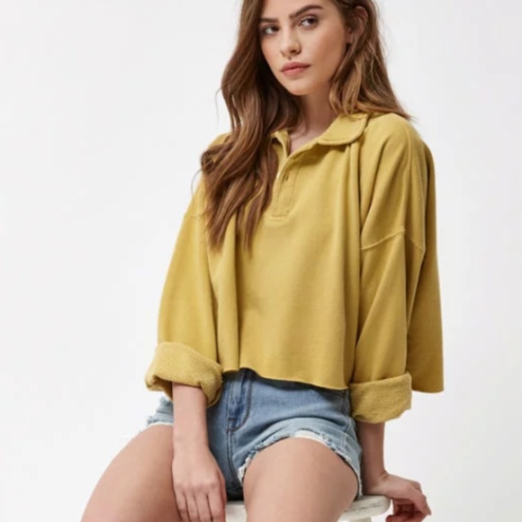 Brandy Melville Tops - NWT Brandy Yellow Archer Sweatshirt